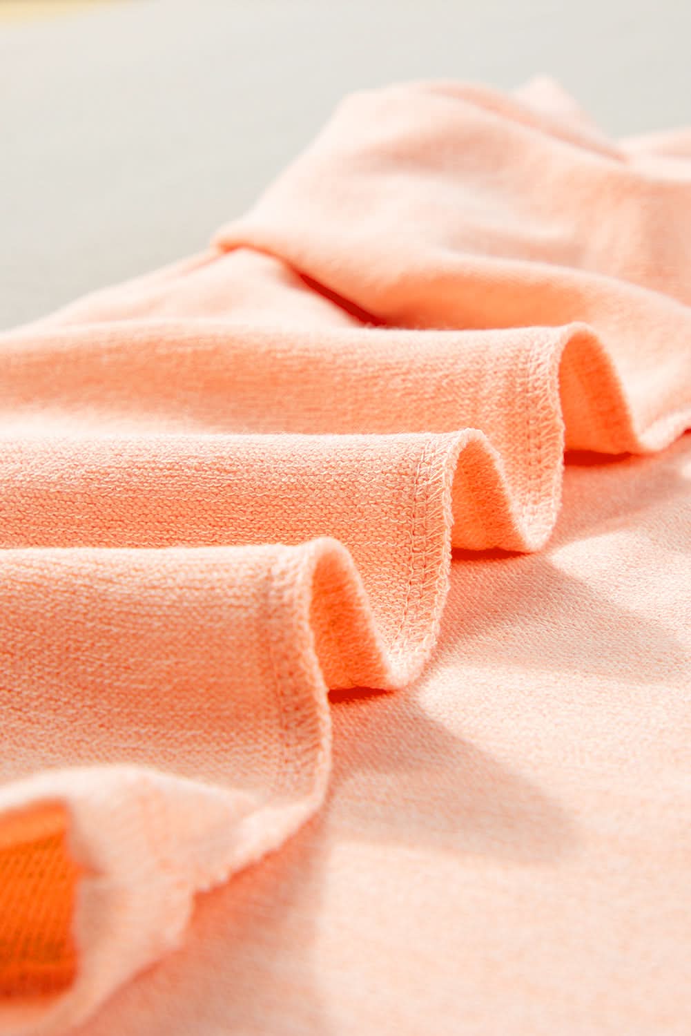 Apricot Pink Button Detail Batwing Sleeve Casual Tee - Love Salve